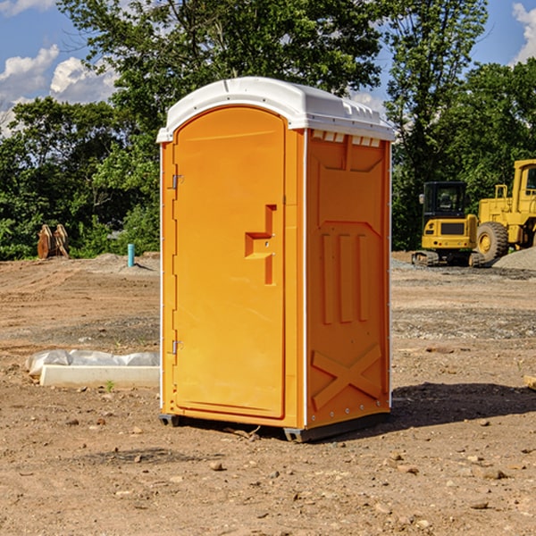 how often are the portable restrooms cleaned and serviced during a rental period in Cave Illinois